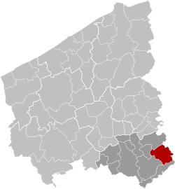 Anzegem West-Flanders Belgium Map